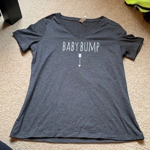 Grey, baby bump, t shirt, never worn